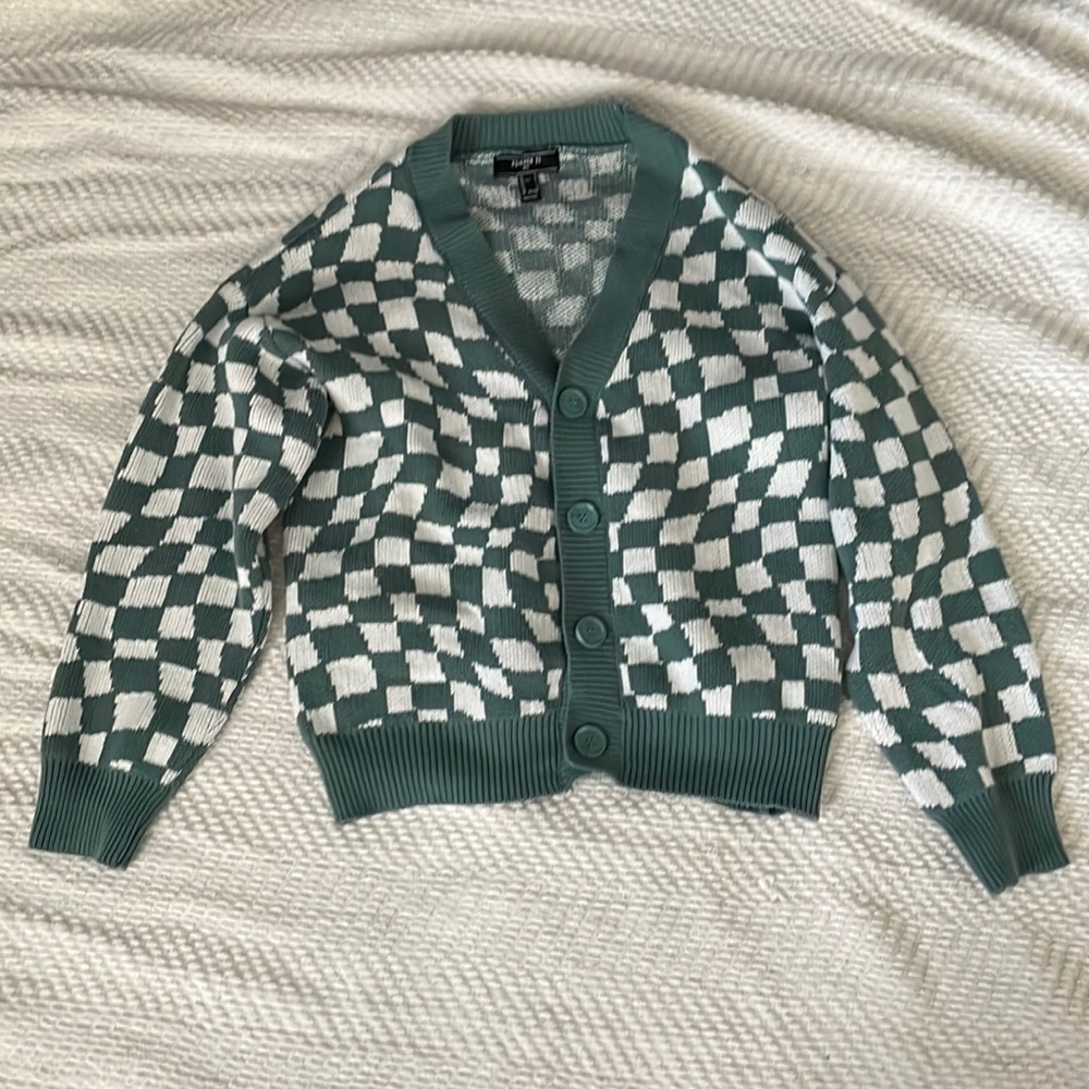 Forever 21 checkered cardigan
